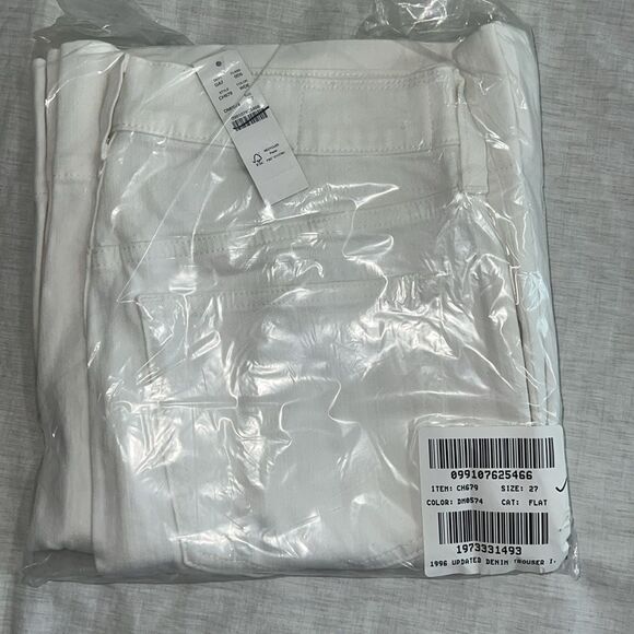 J. Crew women’s New wide leg denim trouser jean size 27 in white - Picture 3 of 11